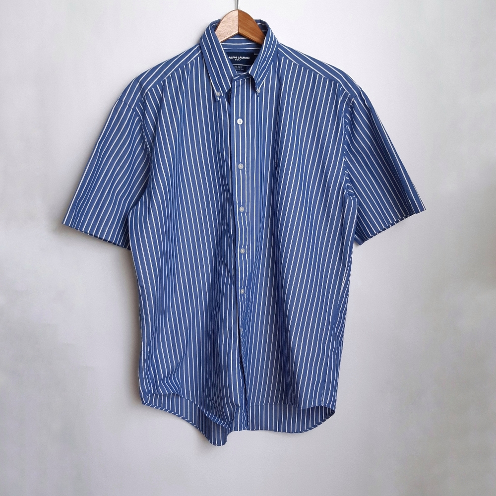 Vintage Ralph Lauren Golf Blake striped short-sleeved button down shirt